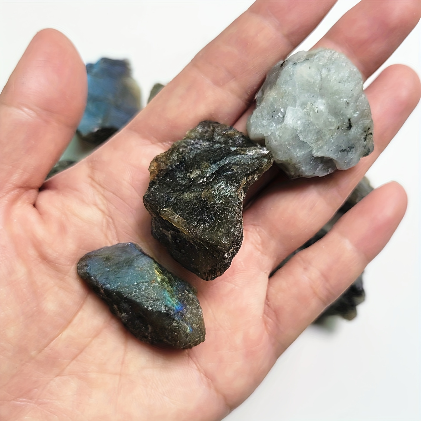 Labradorite Rough Stones Raw Healing Crystals Aromatherapy Diffuser